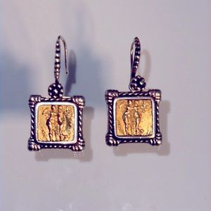 Tagliamonte Italian 925 and 14K gold Cupid earrings